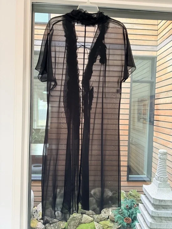 Morgan’s Le Fay Sheer Ruffled Robe - Picture 2 of 7